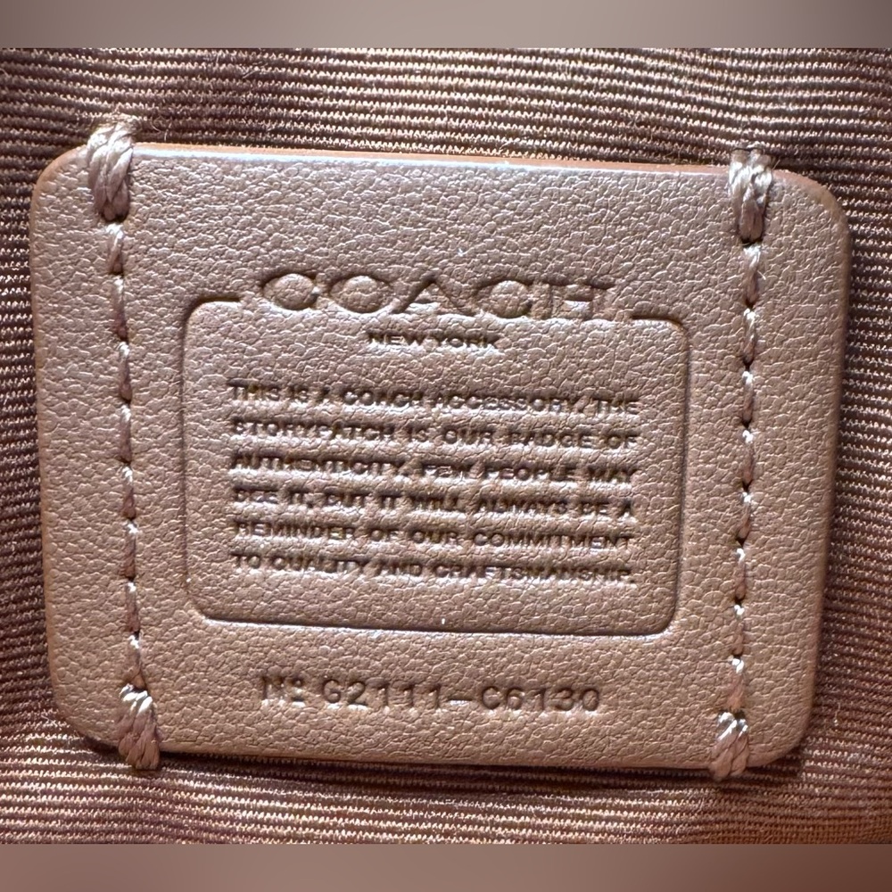 Coach Brown Mini Dempsey Camera Bag With Multicolor Stripe Detail - Picture 4 of 6